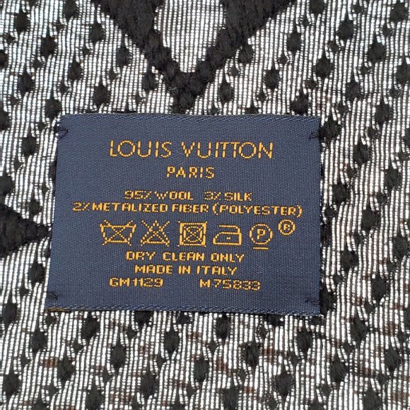 Authentic Louis Vuitton Black Logomania Shine Scarf Brand New - Picture 9 of 10